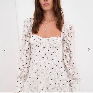 For Love and Lemons Lace Long Sleeve Dress